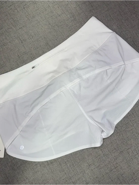 Lululemon Speed Up High Rise White Shorts Size 14 NWT - Picture 6 of 9